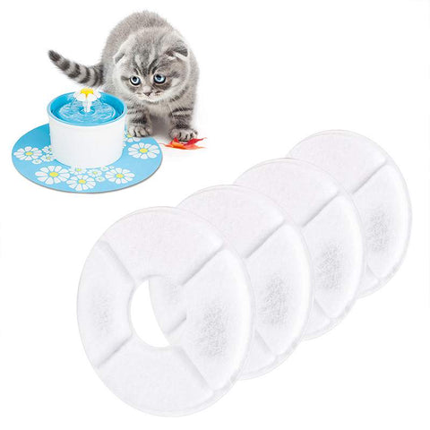 4PCS Activated Carbon Filters Charcoal Filter Replacement for Fountain for Cat Dog Pets Drink Water