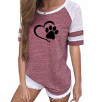 Fashion Love Dog Paw - T-shirt