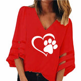 T-Shirt Female Paw  Dog