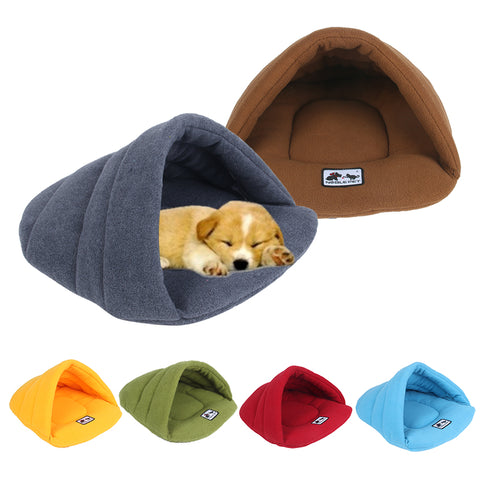 Beds Winter Warm Pet Heated Mat Small Dog Puppy Kennel House for Cats Sleeping Bag Nest Cave Bed